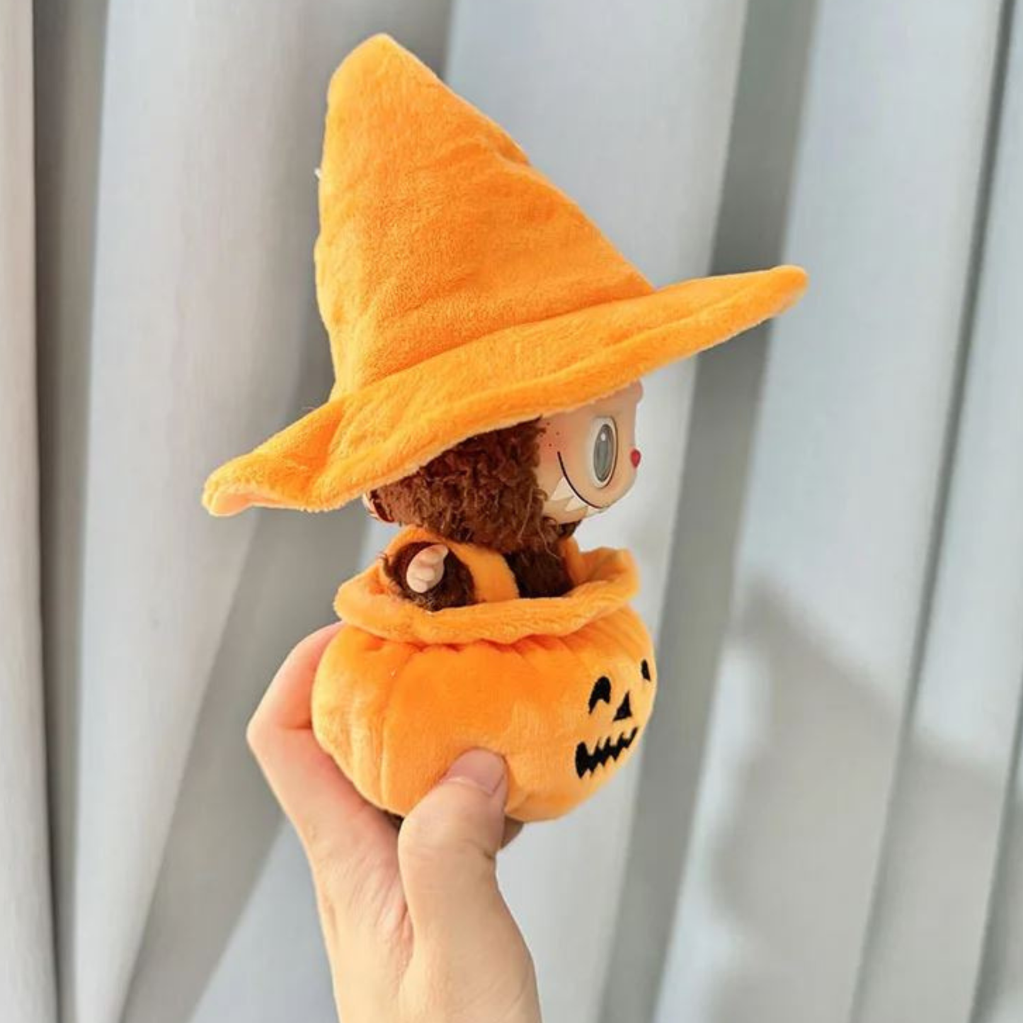 Labubu Pumpkin Overalls Outfit